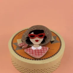 Hot Picnic Portrait Brooch Brooches