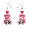 Fashion Pink Gin Party Drop Earrings Earrings