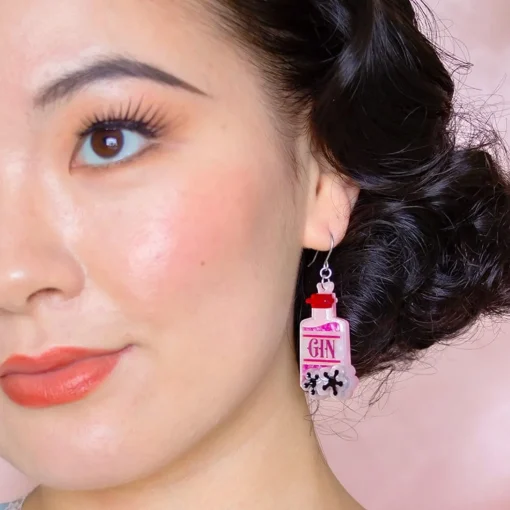 Fashion Pink Gin Party Drop Earrings Earrings
