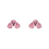 Cheap Poodle Ripple Stud Earrings - Pink Essential Earrings