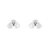 Online Poodle Ripple Stud Earrings - White Essential Earrings