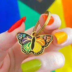 Hot Prince Of Pride Butterfly Enamel Charm Enamel Key Rings
