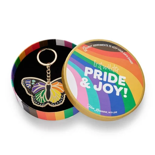 Hot Prince Of Pride Butterfly Enamel Key Ring Enamel Key Rings