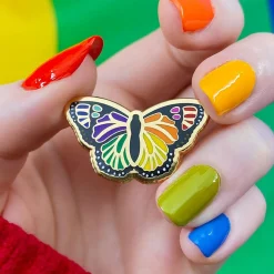 Online Prince Of Pride Butterfly Enamel Pin Enamel Pins