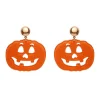 Sale Pumpkin Glitter Statement Earrings - Orange Essential Earrings