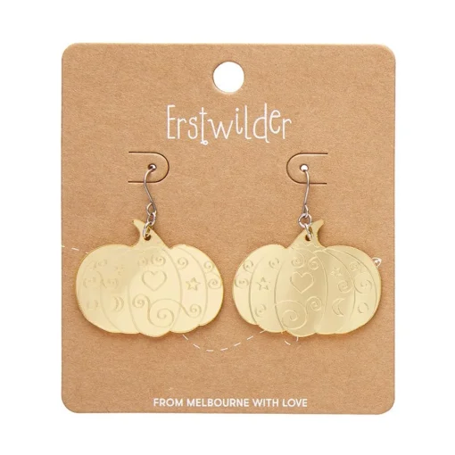 Clearance Pumpkin Magic Mirror Drop Earrings - Gold Essential Earrings
