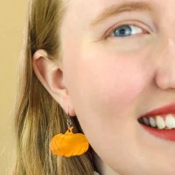Best Sale Pumpkin Mirror Drop Earrings - Orange Essential Earrings