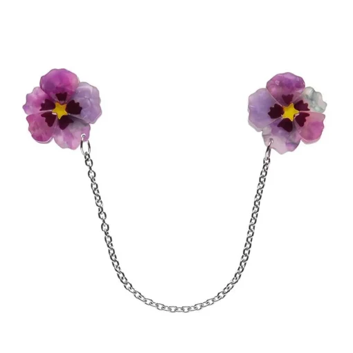 Clearance Purple Prose Cardigan Clips Brooches