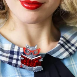 Best Sale Puss In Books Brooch Brooches