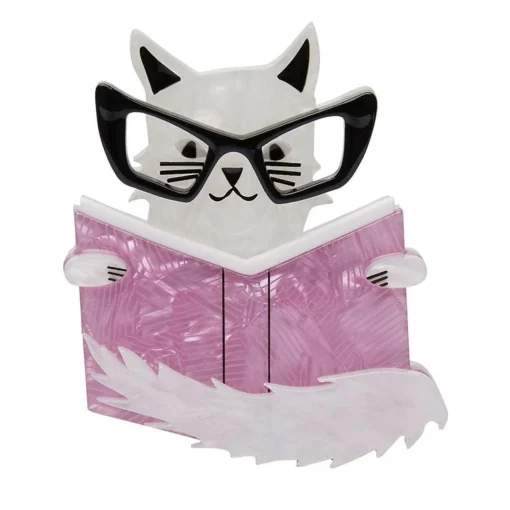 Flash Sale Puss In Books Brooch Brooches