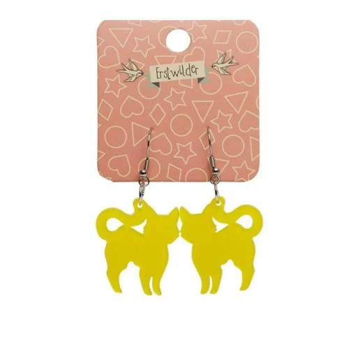Cheap Pussy Cat Bubble Resin Drop Earrings - Yellow Essential Earrings