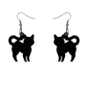 Hot Pussy Cat Solid Resin Drop Earrings - Black Essential Earrings