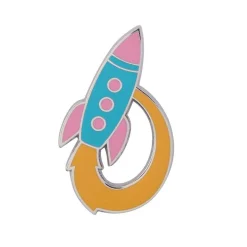 Best Radical Rocket Ship Enamel Pin Enamel Pins