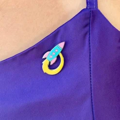 Best Radical Rocket Ship Enamel Pin Enamel Pins