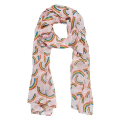 Fashion Rainbow Heart Large Neck Scarf Scarves