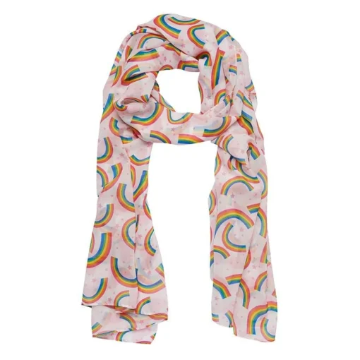 Fashion Rainbow Heart Large Neck Scarf Scarves