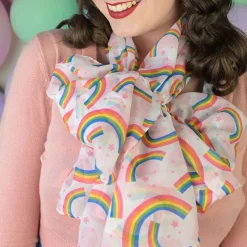 Fashion Rainbow Heart Large Neck Scarf Scarves