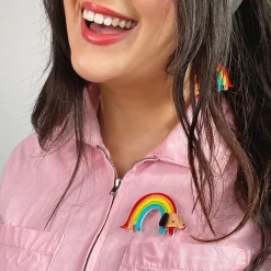 Fashion Rainbow Ruff Brooch Brooches