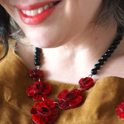 Cheap Remembrance Poppy Necklace Necklaces
