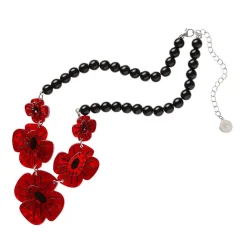 Cheap Remembrance Poppy Necklace Necklaces