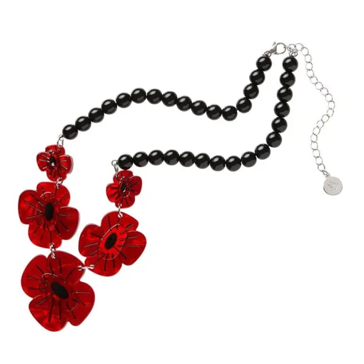 Cheap Remembrance Poppy Necklace Necklaces