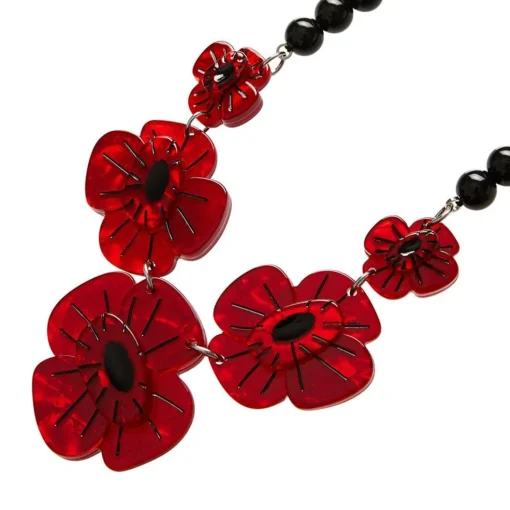 Cheap Remembrance Poppy Necklace Necklaces