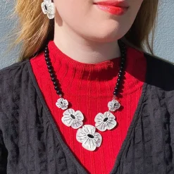 Cheap Remembrance Poppy Necklace Necklaces