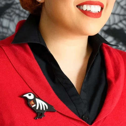 Fashion Rip Raven Brooch Brooches