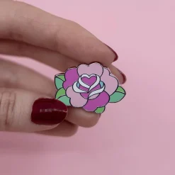 Hot Roses Are Red Enamel Pin Enamel Pins