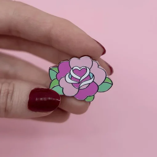 Hot Roses Are Red Enamel Pin Enamel Pins