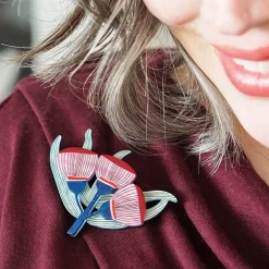 Sale Ruby Red-Flowering Gum Brooch Brooches
