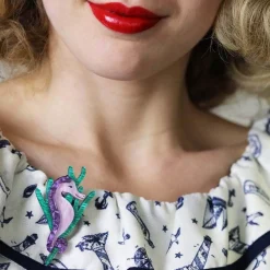 Best Sale Sandy The Shy Seahorse Brooch Brooches