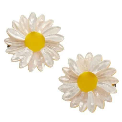 Hot She Loves Me Daisy Hair Clips Set - 2 Piece Hair Clips & Claws