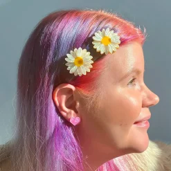 Hot She Loves Me Daisy Hair Clips Set - 2 Piece Hair Clips & Claws