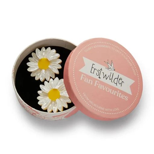 Hot She Loves Me Daisy Hair Clips Set - 2 Piece Hair Clips & Claws