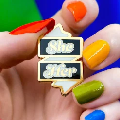 Store She/Her Pronoun Enamel Pin Enamel Pins