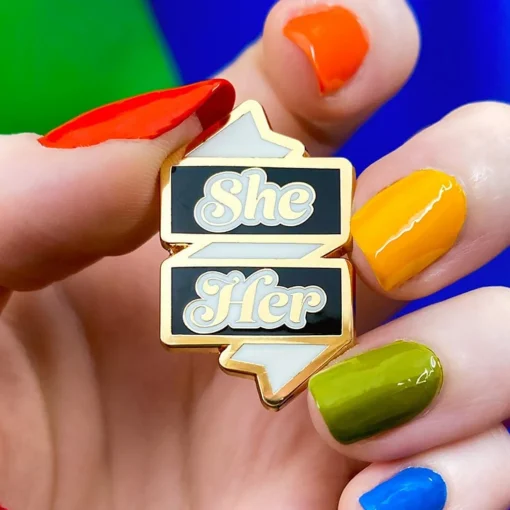 Store She/Her Pronoun Enamel Pin Enamel Pins