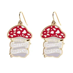 Discount Shiitake Happens Enamel Drop Earrings Enamel Earrings