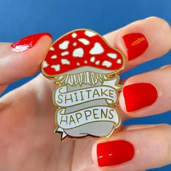 Best Shiitake Happens Enamel Pin Enamel Pins