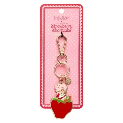 Cheap Sitting On A Strawberry Enamel Key Ring Enamel Key Rings