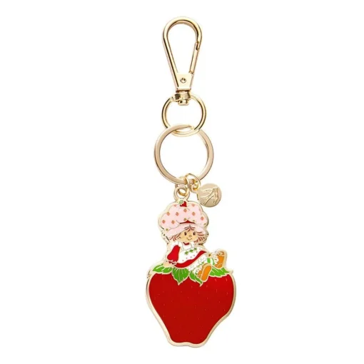 Cheap Sitting On A Strawberry Enamel Key Ring Enamel Key Rings