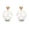 Sale Skull Ripple Statement Earrings - White Essential Earrings