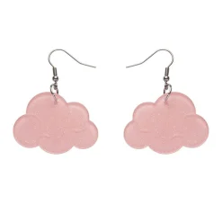 Cheap Solid Cloud Glitter Resin Drop Earrings - Pink Essential Earrings