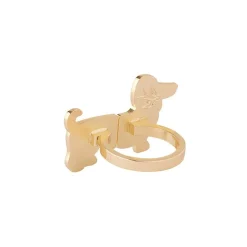 Cheap Spiffy The Supportive Dog Enamel Ring Rings