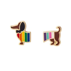 Cheap Spiffy The Supportive Dog Enamel Earrings Enamel Earrings