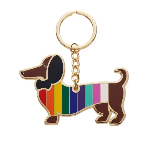 Online Spiffy The Supportive Dog Enamel Key Ring Enamel Key Rings
