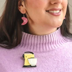 Cheap Spin Me Right Round Brooch - Lemon Brooches