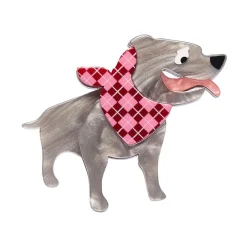 Best Staffy Stan Mini Brooch Brooches