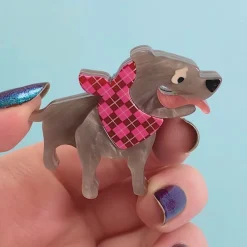 Best Staffy Stan Mini Brooch Brooches