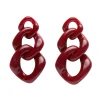 Cheap Statement Marble Chain Earrings - Ruby Red Essential Earrings